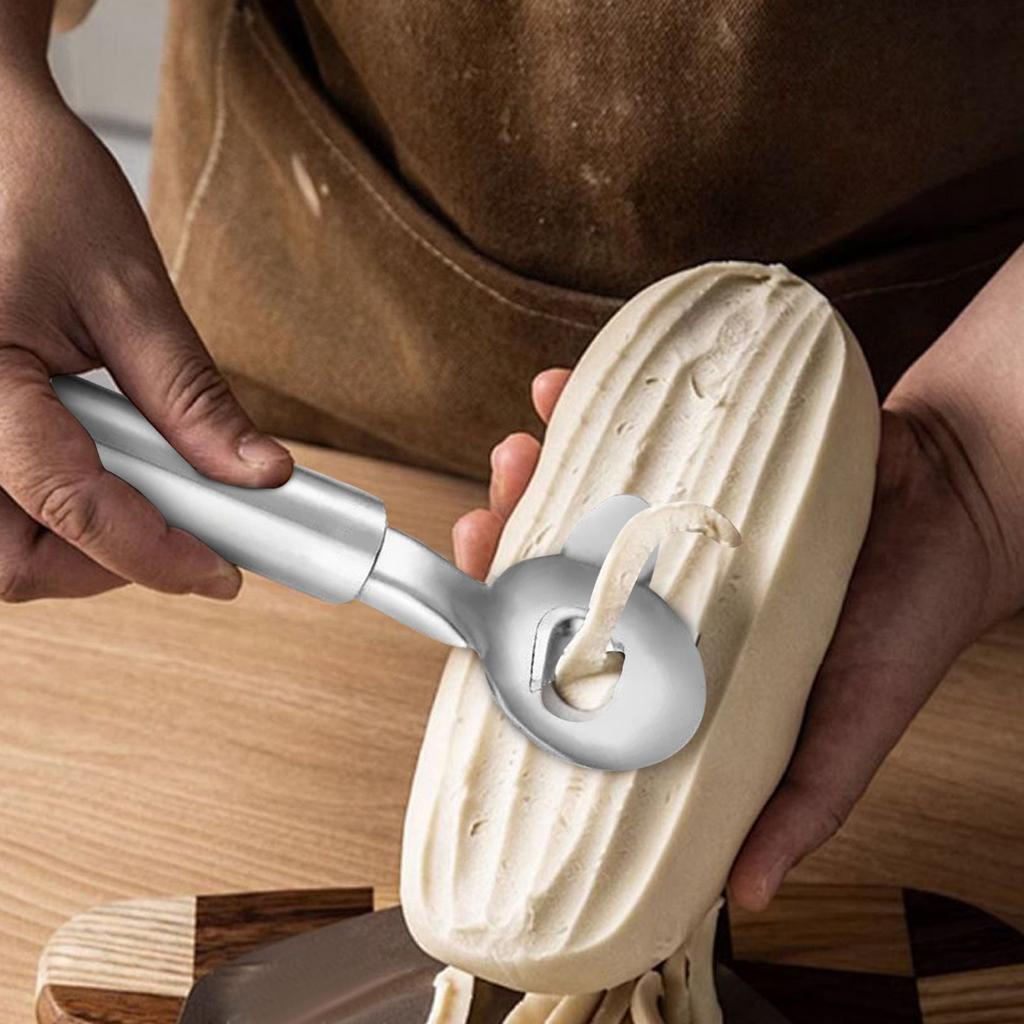 Stainless Steel Ice Cream Scoop with Ergonomic Handle and Hanging Loop for Kitchen Use Durable Design
