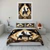Egyptian Camel Pharaoh Decor Bedding Set with 1 Duvet Cover 2 Pillowcases Single Double King Queen, Gift