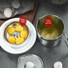 Silver Egg Separator Bucket with Lid Egg Yolk White Separator  Kitchen Gadget