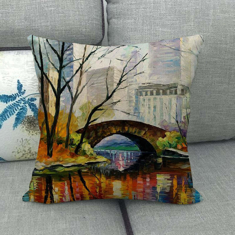 Painted Character Series Digital Printing Short Plush Pillow Covers Decorative For Car Sofa Office Cushion Cover Home Goods