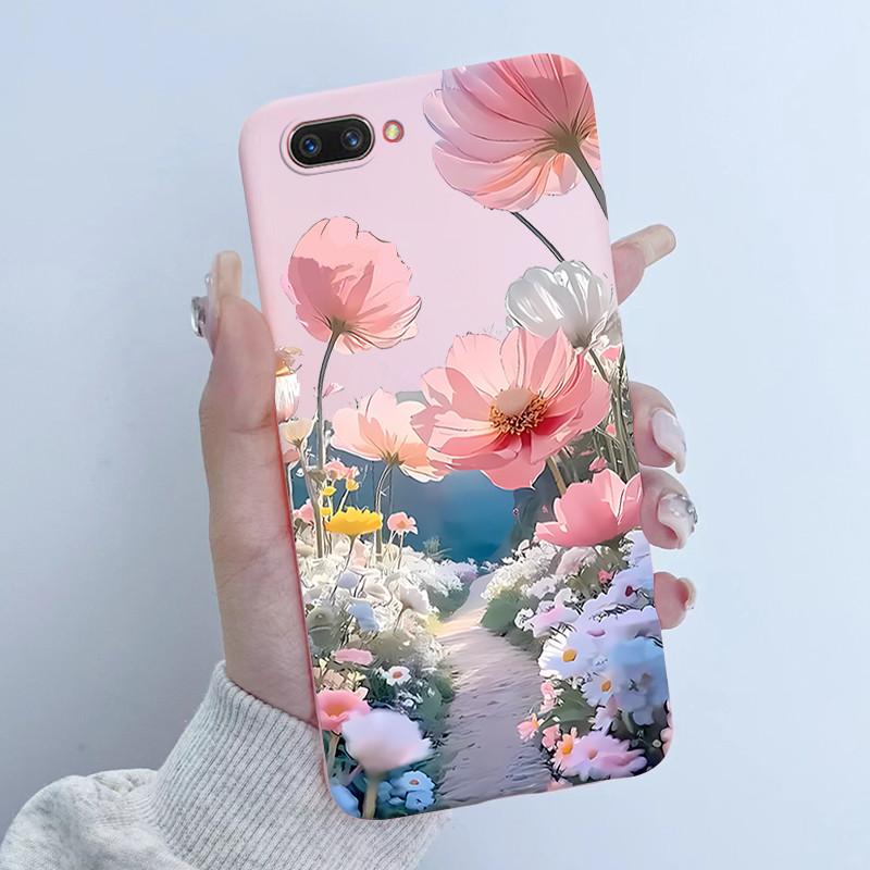 For OPPO A3S Phone Case OPPOA3S Butterfly Flower Girls Design Soft Silicone TPU Back Housing for OPPO A12E A5 AX5 A 3S Covers