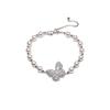 French Luxury Pearl & Zircon Butterfly Bracelet - Exquisite High-End Fashion for Women