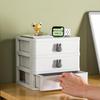Cartoon Rabbit Transparent Mini Desk Storage Box with Drawers