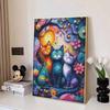 Cute Cats Full Round Drill Diamond Painting Kit DIY Sparkle Art Canvas for Adults Relaxing Craft and Home Decoration Gift Idea Set