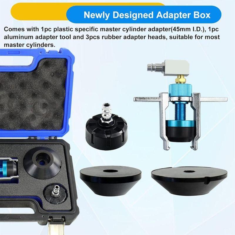 Blue & Black Case Brake Clutch System Universal Adapter Bleeder Tool Master Cylinder Adapter Kit Adapter Kit Durable