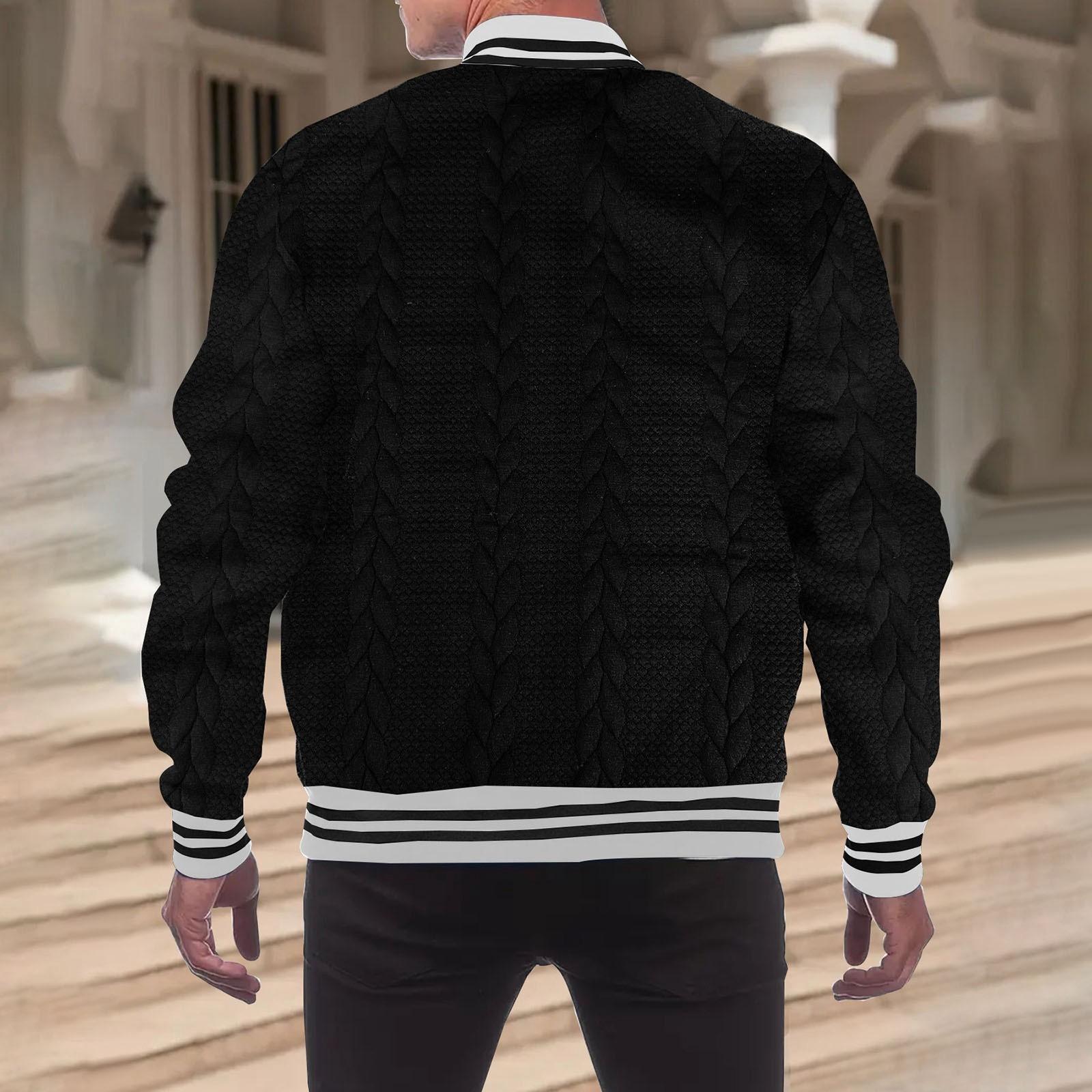 Мужская бейсбольная куртка весна-осень с грудкой — фото 3