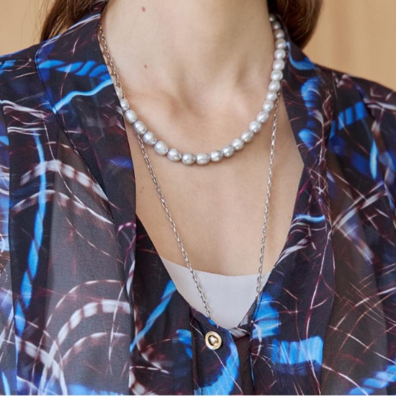 MAXZA Neon Pattern Sheer Tie Chiffon Blouse Ze10qb014nh