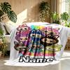 Custom Name Personalized Labubu Print Blanket, Home Decor, Bedroom, Sofa, Camping, Couch, Gifts for Birthday Christmas