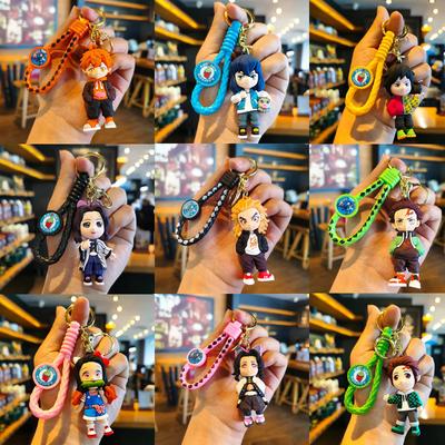 Demon Slayer Kimetsu No Yaiba Doll Blade of Ghost Key Ring Cute Characters Bag Decor Car Key Chain Ring Fans Toy Gift Premium Quality