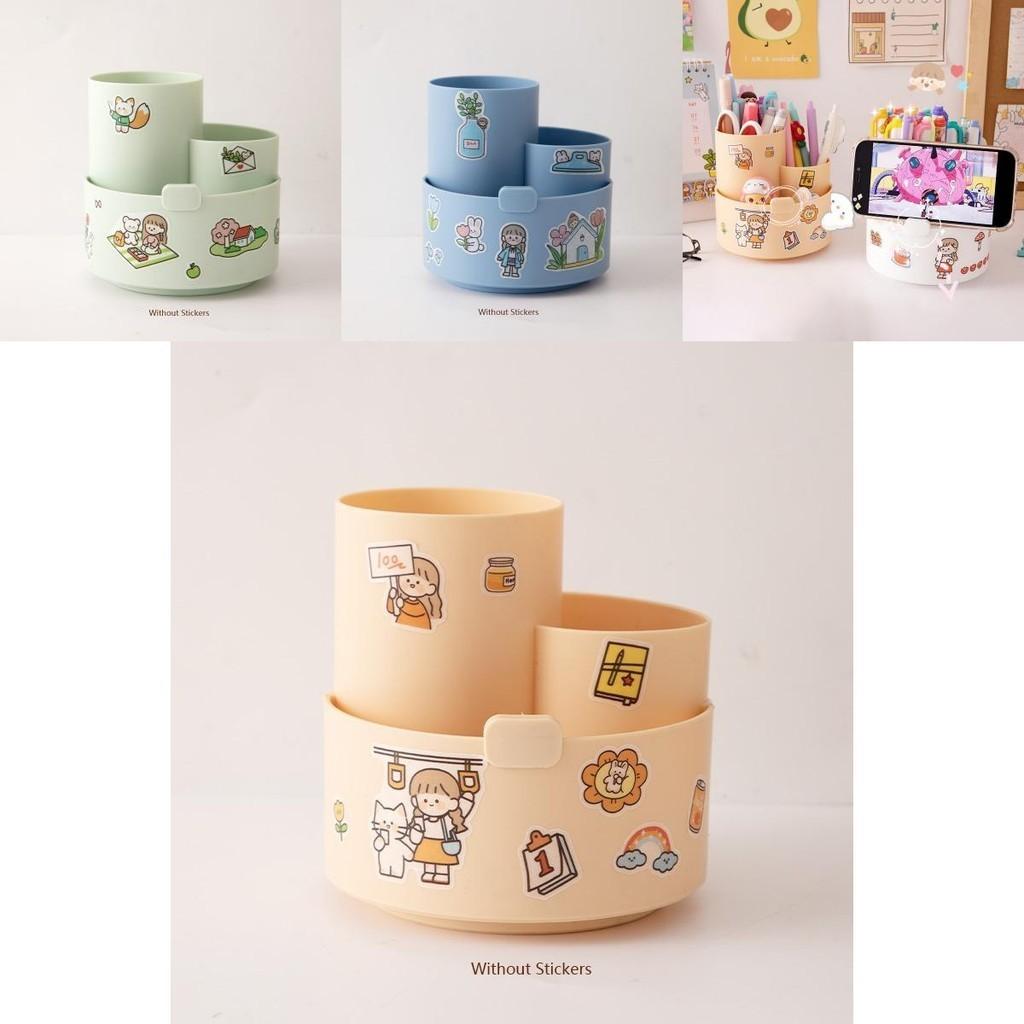 Large Capacity 360 Degree Rotating Pen Holder Desktop Organizer For Office Supplies