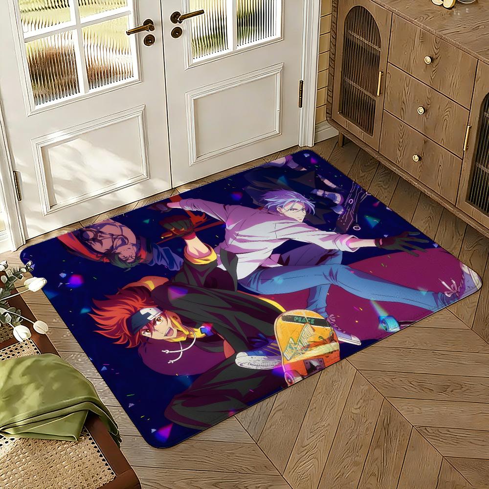 Anime Cool Boy Sk8 The Infinity Floor Mat Soft Thickened Absorbent Non-Slip Bedroom Living Room Door Mat Home Decor Flannel Rugs