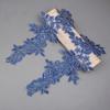 1 Pair 3D Flower Embroidery Flower Applique Polyester DIY Crafts Rose Flower Patch 16cm X 36cm Embroidery Repair Patch