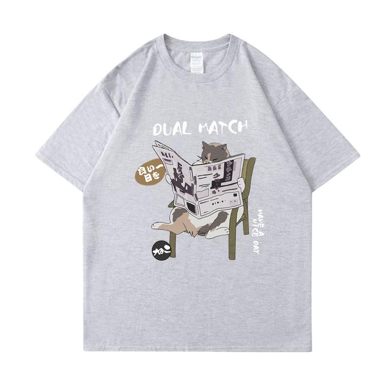 

Японская футболка Harajuku женская уличная одежда смешная аниме мультяшная футболка 2024 мужская хлопковая футболка топы футболки хип-хоп 3XL