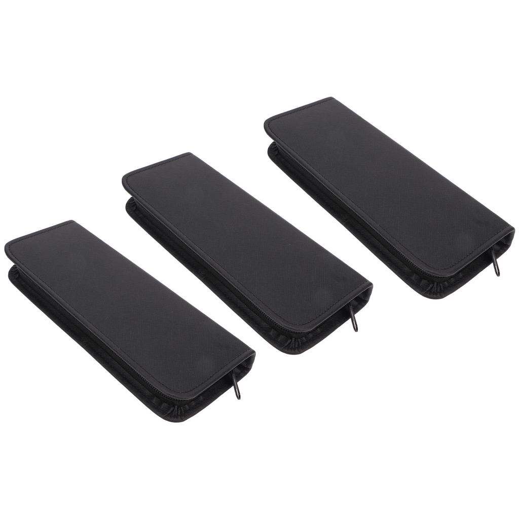3pcs Scissors Holder Pouch Large Capacity Lightweight Portable Black Scissors Bag for Salon Barber Stores