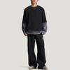 adidas FOS Langarm Fake Two-Piece Baumwolle Rundhals Pullover T-Shirt Herren Oberteile KU5302