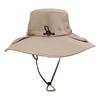 Outdoor fishing caps men and women camping sun protection face protection anti-breathable bucket hat can hang earphones big eaves sun hat summer