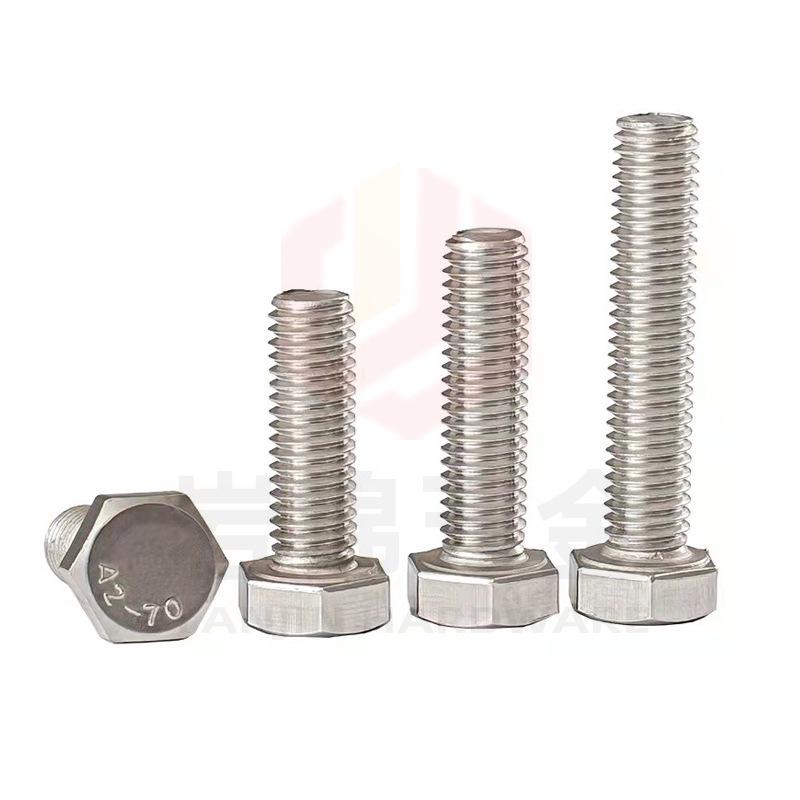 Stainless Steel Hex Head Galvanized Screw, Full Thread Bolt Set 201/304/316