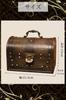 ideamall Treasure Chest, Wooden Storage Box with Lid, Antique Style, Retro Decor (Dial)