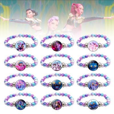 Koreanischer Pop Perlenarmband Anime inspiriertes Mode-Armband Buntes Perlenarmband