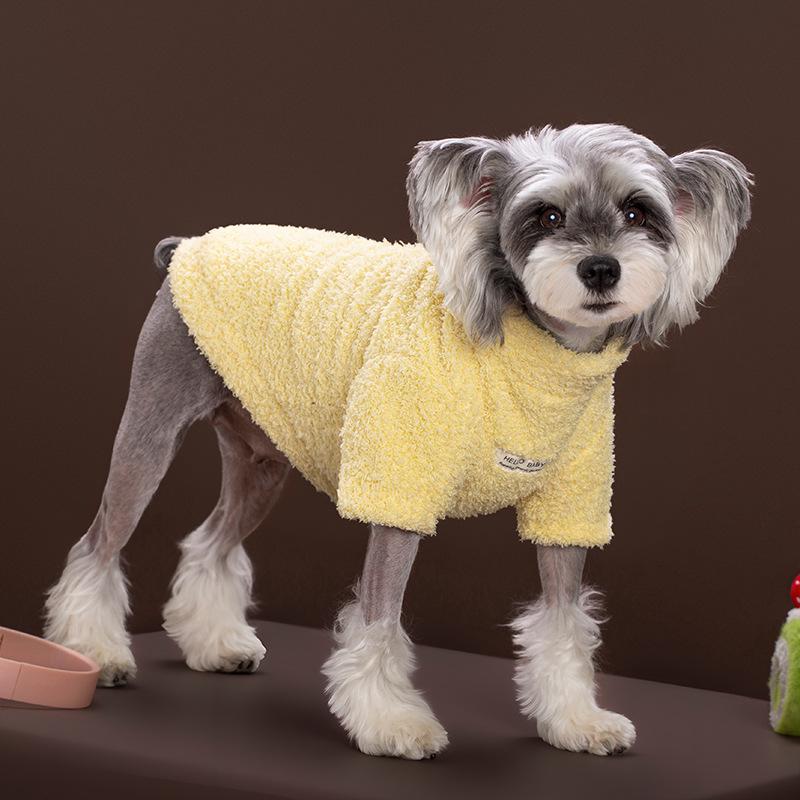 Cozy Fleece-Lined Pet Sweater for Small/Medium Dogs - Soft, Cute, Warm, and Windproof Two-Legged Design