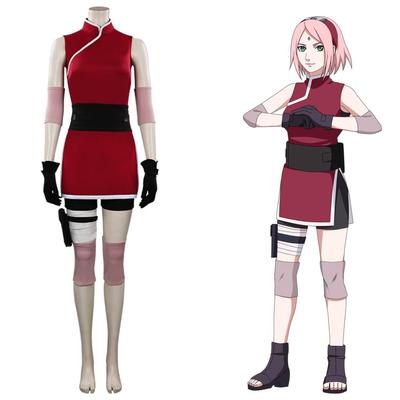 Anime Haruno Sakura Cosplay Kostýmy Dámské kostýmy Halloween Karnevalové Kostýmy