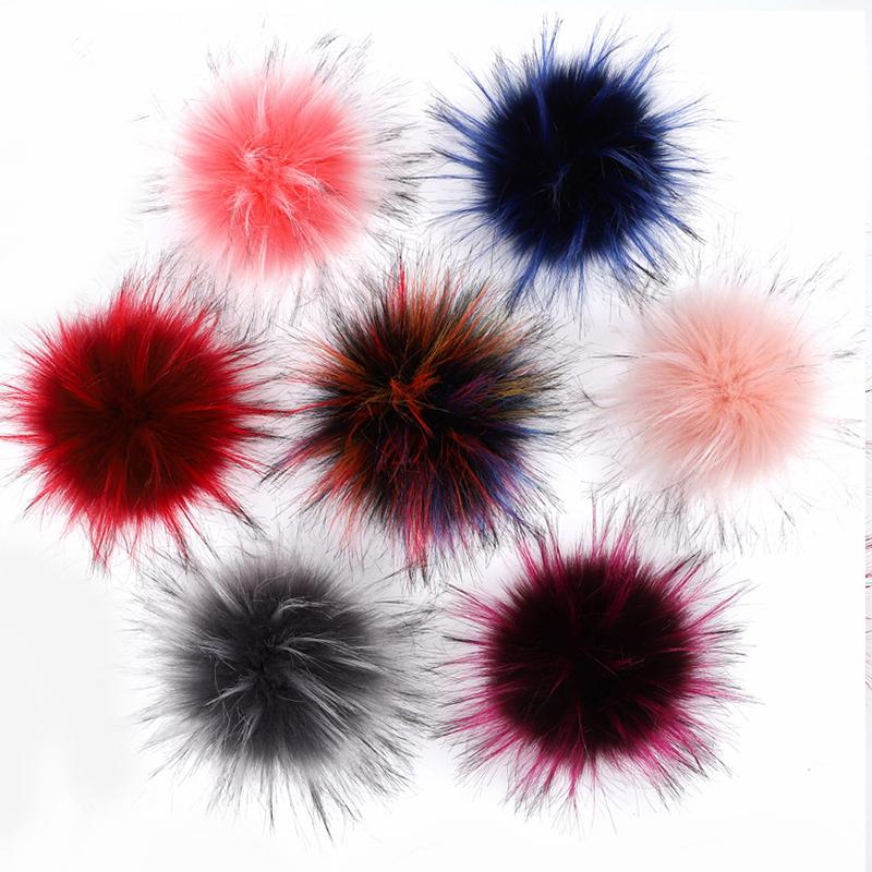 Buy 1pc 10cm Artificial Hairball Faux Fur Ball Pompom Imitation Raccoon