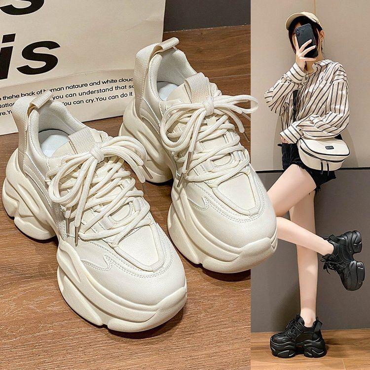 Women's 2025 Autumn Platform Dad Sneakers - Trendy European Style with Height Boost