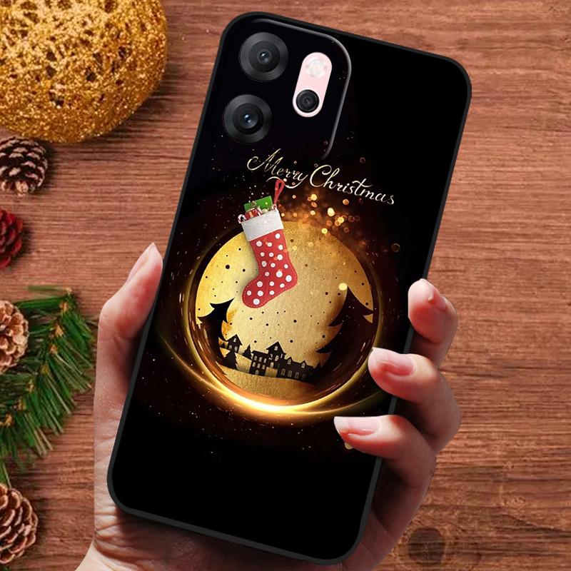 Świąteczne malowane etui na OPPO Reno 14F 14 F Reno14FS Etui Silikonowe Miękkie Etui na Telefon na OPPO Reno 14 13 Pro FS Capa Fundas