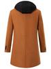 Men's Hooded Mid-Length Woolen Fashion Coat