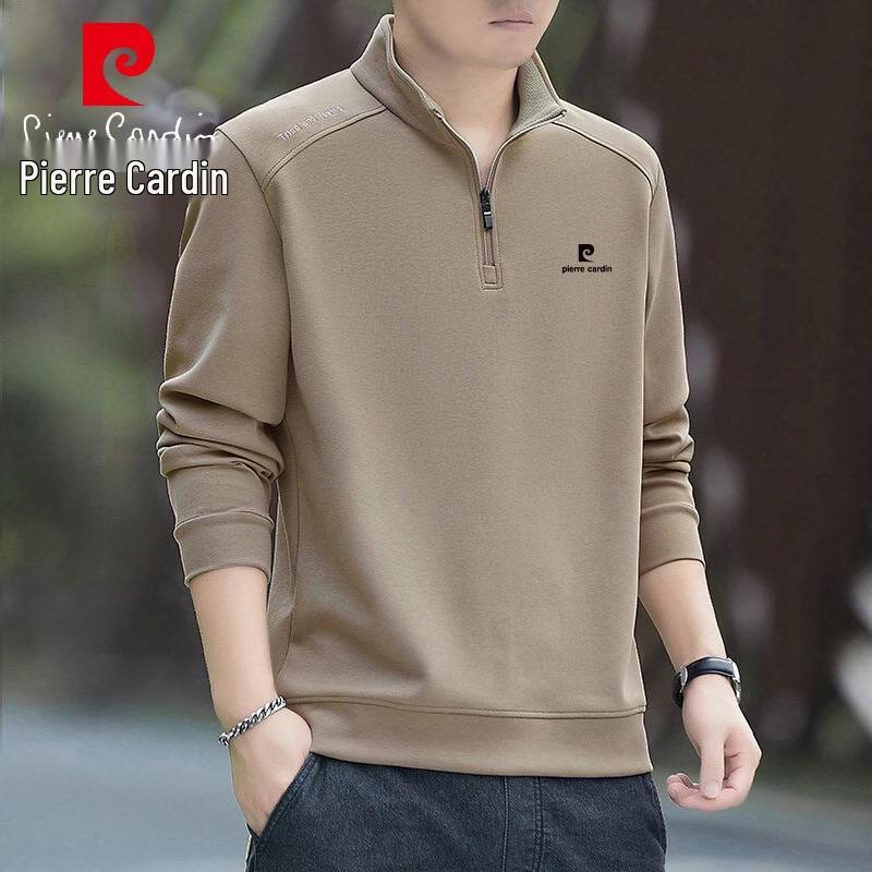 Pierre Cardin Men's Stand-Up Collar Long Sleeve T-Shirt