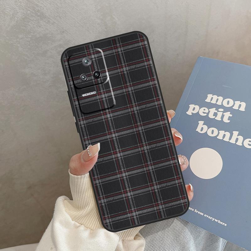 Plaid Pattern Stripes Case For Xiaomi 15 Ultra 13T 14T 15T 13 14 Pro 17 Pro Max POCO X7 Pro X5 X6 F5 F6 F7 Cover