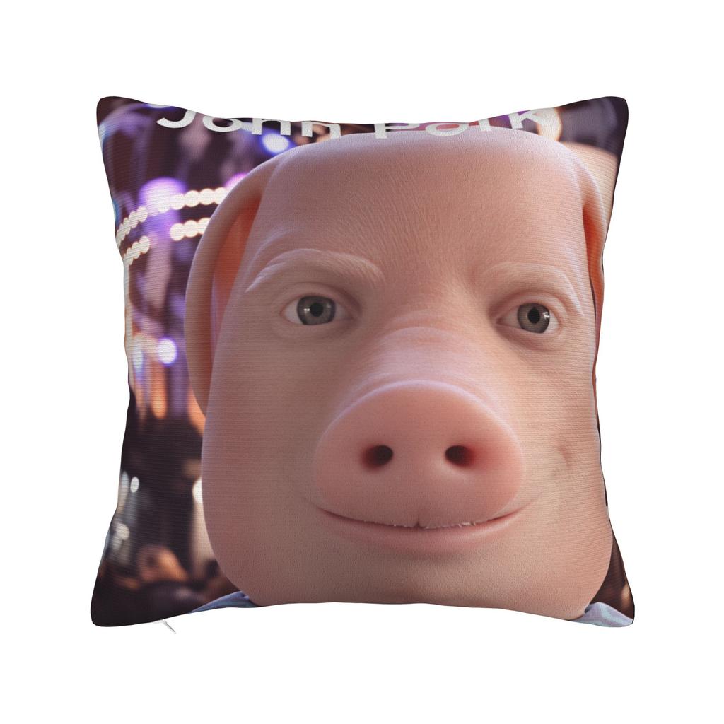 John Pork Is Calling Pillow Cover Square Cushion Cover Funny Pillow Case For Living Room Sofa