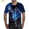 Men's Hipster Wolf 3d Printed T-shirt Printing Short Sleeve Fashion Summer Tee 3D Animal Plus Size Round Neck Daily Holiday Top