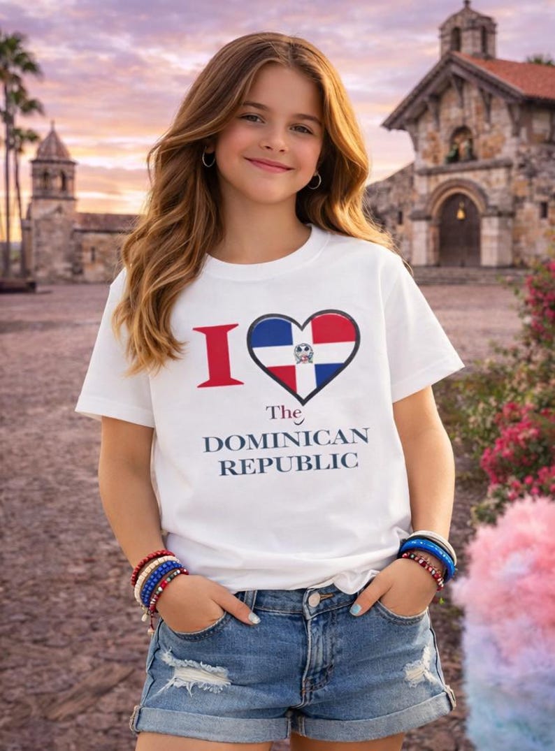 Dominican Republic Pride Kids T-Shirt: Cultural Tee for Boys & Girls 130