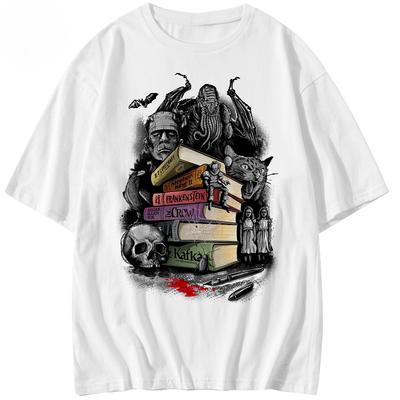 Drak Style Grafikdruck Herren Damen Herbst T-Shirt Harajuku Vintage Kurzarm Locker Lässig Fitness Bequem Y2k Top