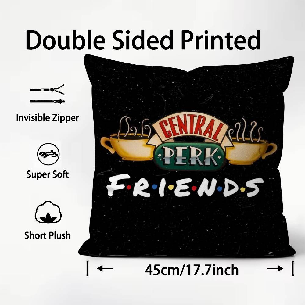 Klassischer Kissenbezug zur TV-Serie „Friends“ – hochwertiger Druck – ideal für Wohnzimmer, Sofa oder Schlafzimmer.