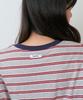 Sayu Striped Biscuit Short Sleeve Tee Gray