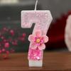 Birthday Candle Cake Topper Colour Changing Creative Number 0-9 Candle Flowers Digital Candles Girl Birthday Party Decoration