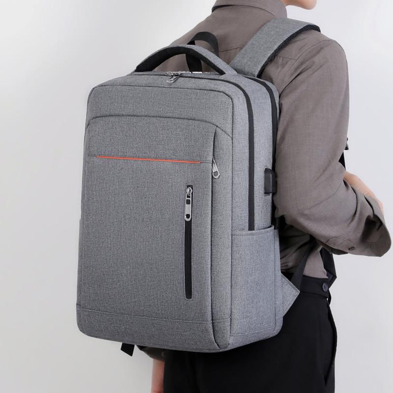 Schoolbag Simple backpack Large capacity fashionable laptop bag Multifunctional wear-resistant practical storage travel bag
