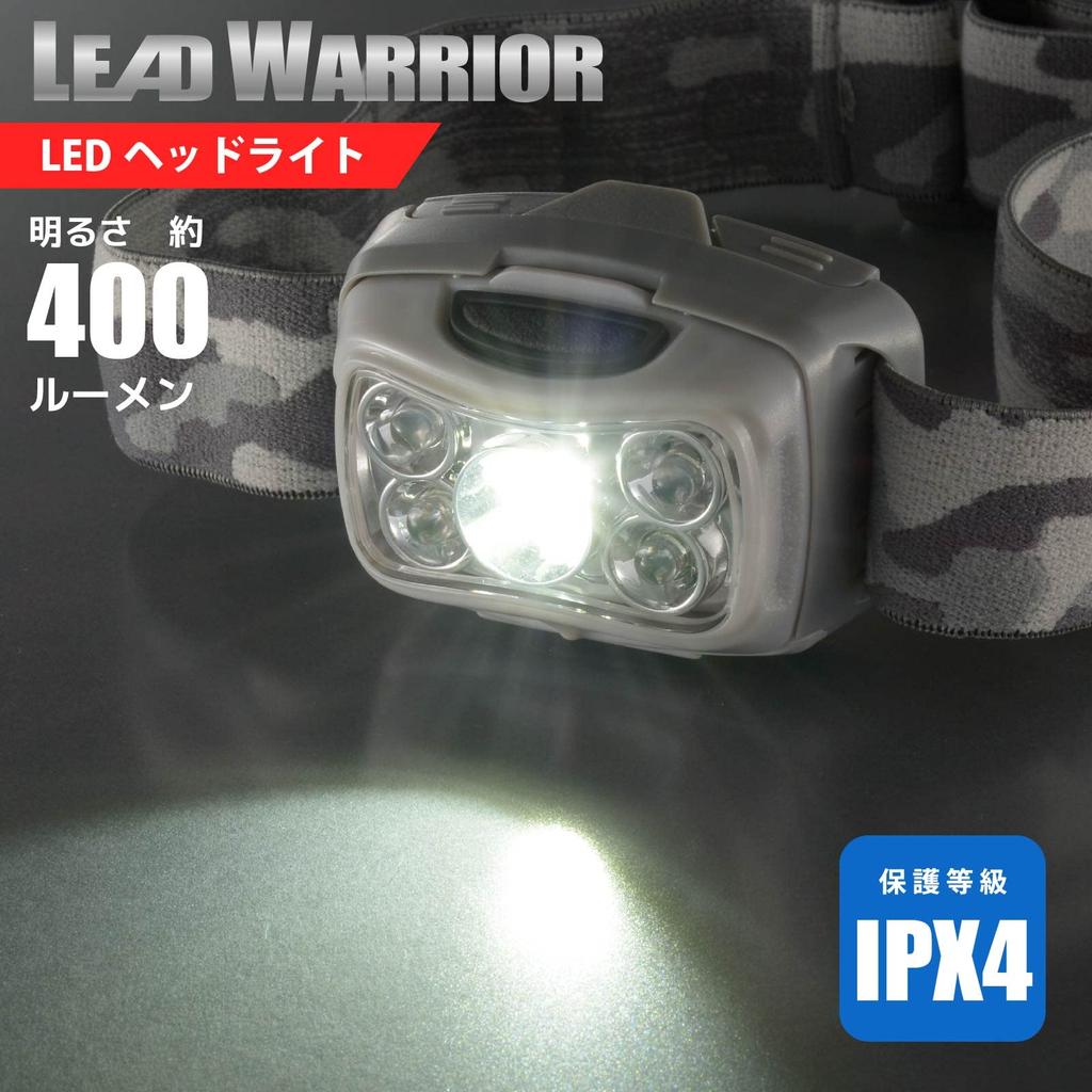 OHM Electric LED Headlight Headlamp Lead Warrior LW400RG LC-LW400RG-H 08-1352