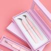 Custom Logo Pink Fiber Tip Lash Tweezers Volume Lash Tweezers Lash Tech 90 Degree Tweezers for Eyelash Extension(NO BOX)