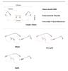 New Luxury Rimless Glasses Cat Eye Glasses Butterfly Eyewear Ultra Light Titanium Optical Prescription Eyeglasses Frames Women