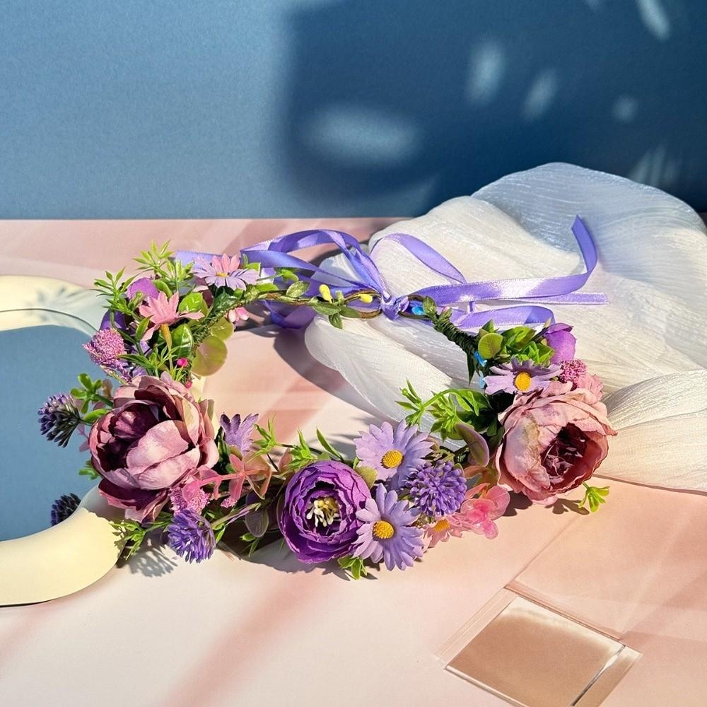 Forest Flower Wreath Flower Garland Headpiece Fashion Floral Headband Wedding