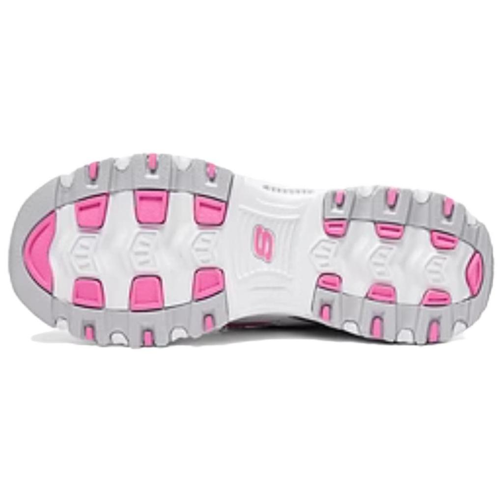 Skechers DLites Comfortable Versatile Fashion Casual Rich Texture Low-Top Dad Shoes Women Sneaker White Pink 150246-WSLP
