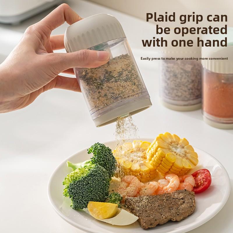 Stlačovací dávkovací láhev na kuchyňské koření s regulací soli a vzduchotěsným uzávěrem pro domácí použití