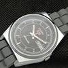 REFURBISHED VINTAGE SEIKO 5 AUTO 6309A JAPAN MENS D/D BLACK WATCH 593c-a314828-2