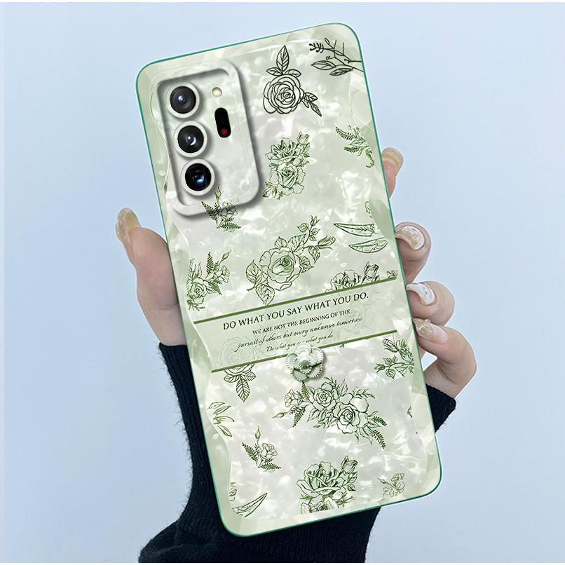 For Samsung Galaxy Note 20 Ultra Fashion Simplicity Oil Painting Flowers Ultra-thin Matte Anti-fingerprint Protector Phone Case