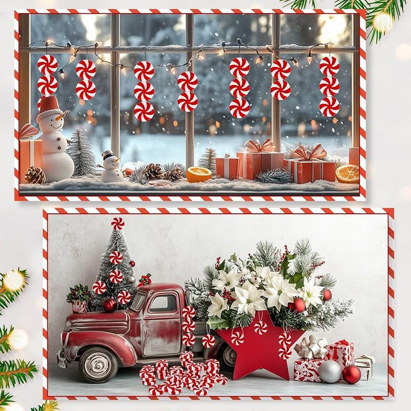 25/35mm Christmas Decoration Acrylic Artificial Candy Cane Xmas Tree Hanging Ornaments for Home Party Decor 2025 Navidad