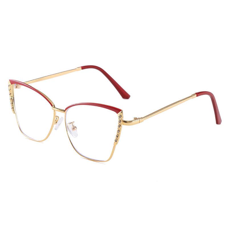 Hot-selling new fashion metal glasses frame myopia glasses frame optical men's and women's plain glasses frame