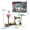 Building Block Pirate Ship Sailing Castle Toy Model Children Assemble Small Particle Tabletop Ornament